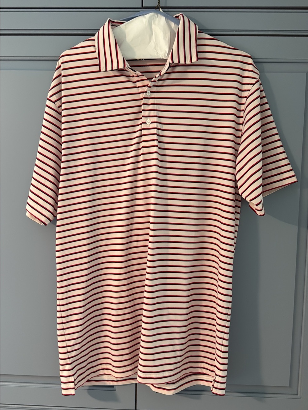 Onward reserve red / black stripe polo, large